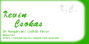 kevin csokas business card