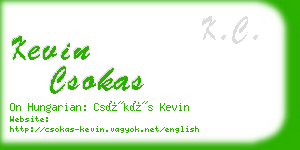 kevin csokas business card